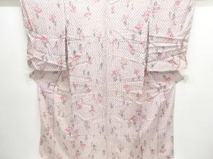 アンティーク　絽草花模様着物